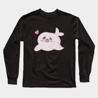 FFXIV - Salt and Pepper Seal [Dark] Long Sleeve T-Shirt